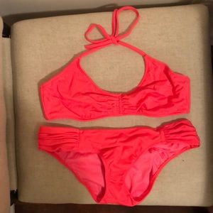 Victoria Secret Halter Top w/ Shirred Side Bottom